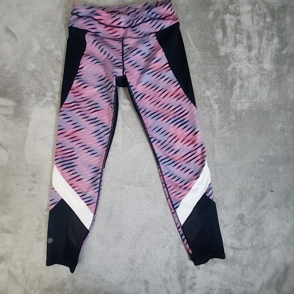 Athleta Legging Women Medium Multicolored Electra Sonar 7/8 tight Activewear